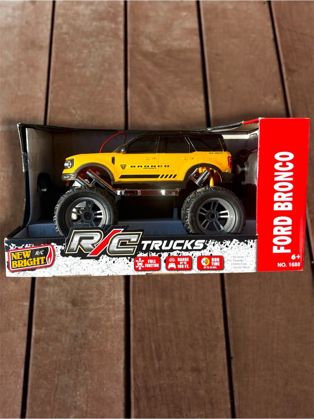 New Bright Ford Bronco RC Truck - Yellow Monster Truck